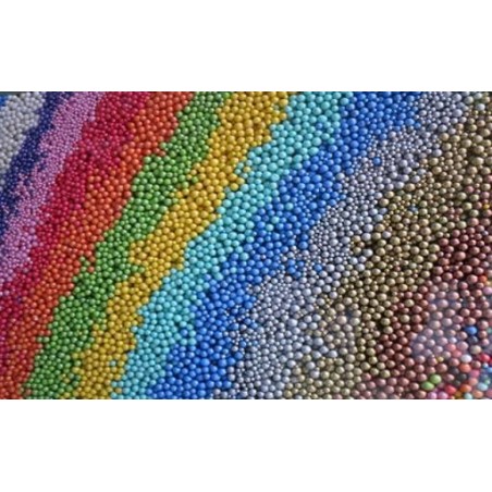 Styropianowe kulki fi 2-5mm kolor perłowy